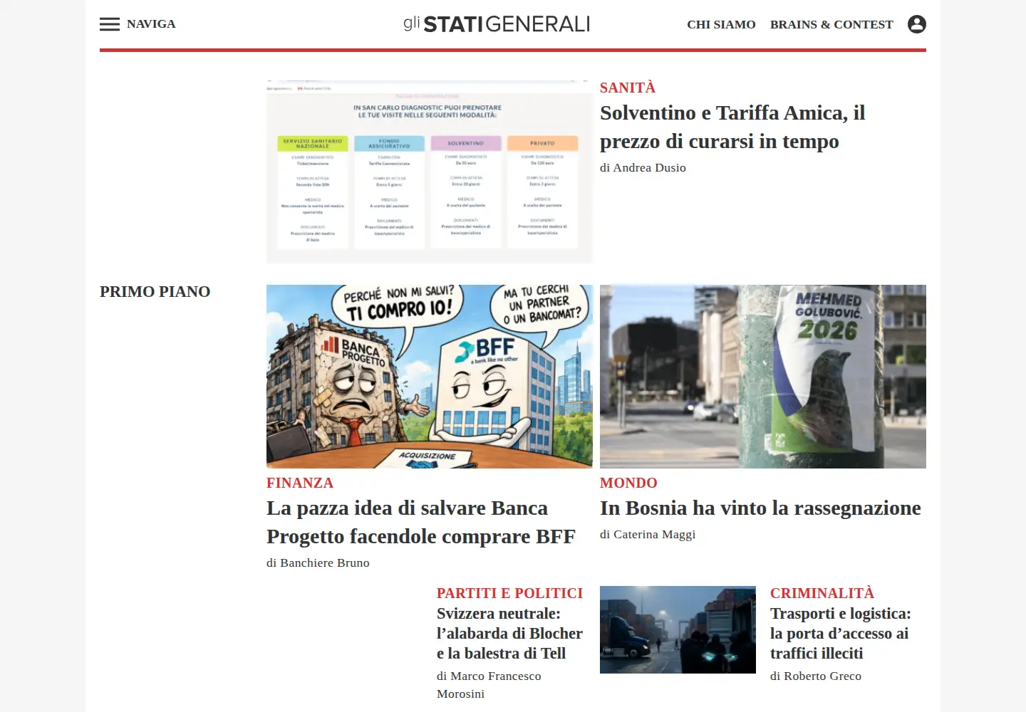 Captured homepage of glistatigenerali.com in the current scan
