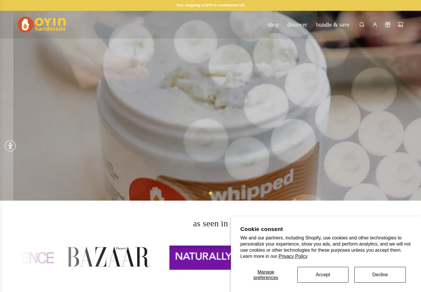Screenshot of oyinhandmade.com