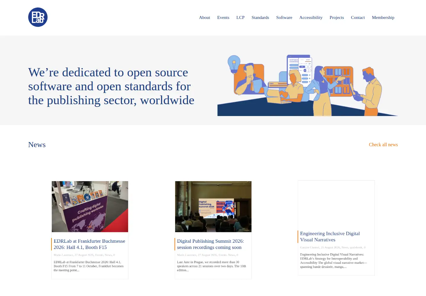 Screenshot of edrlab.org