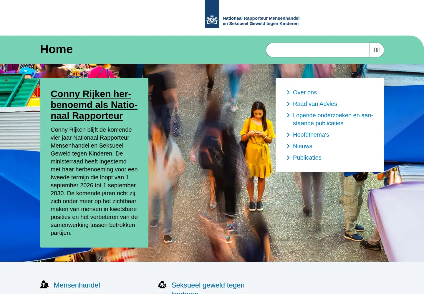 Screenshot of nationaalrapporteur.nl