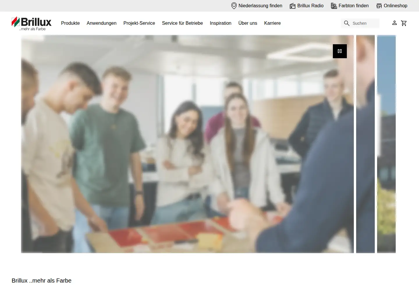 Captured homepage of brillux.de in the current scan