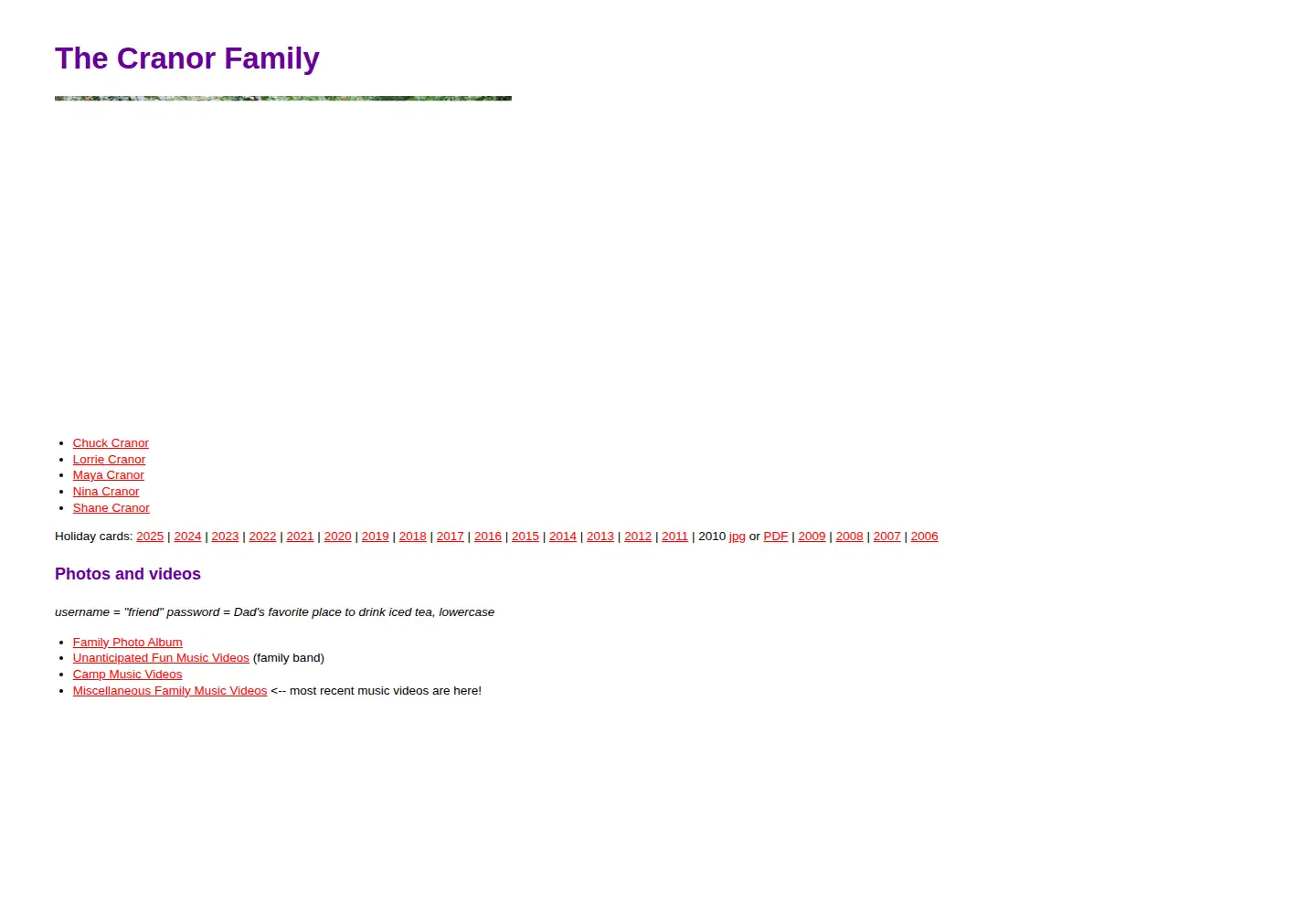 Screenshot of cranor.org