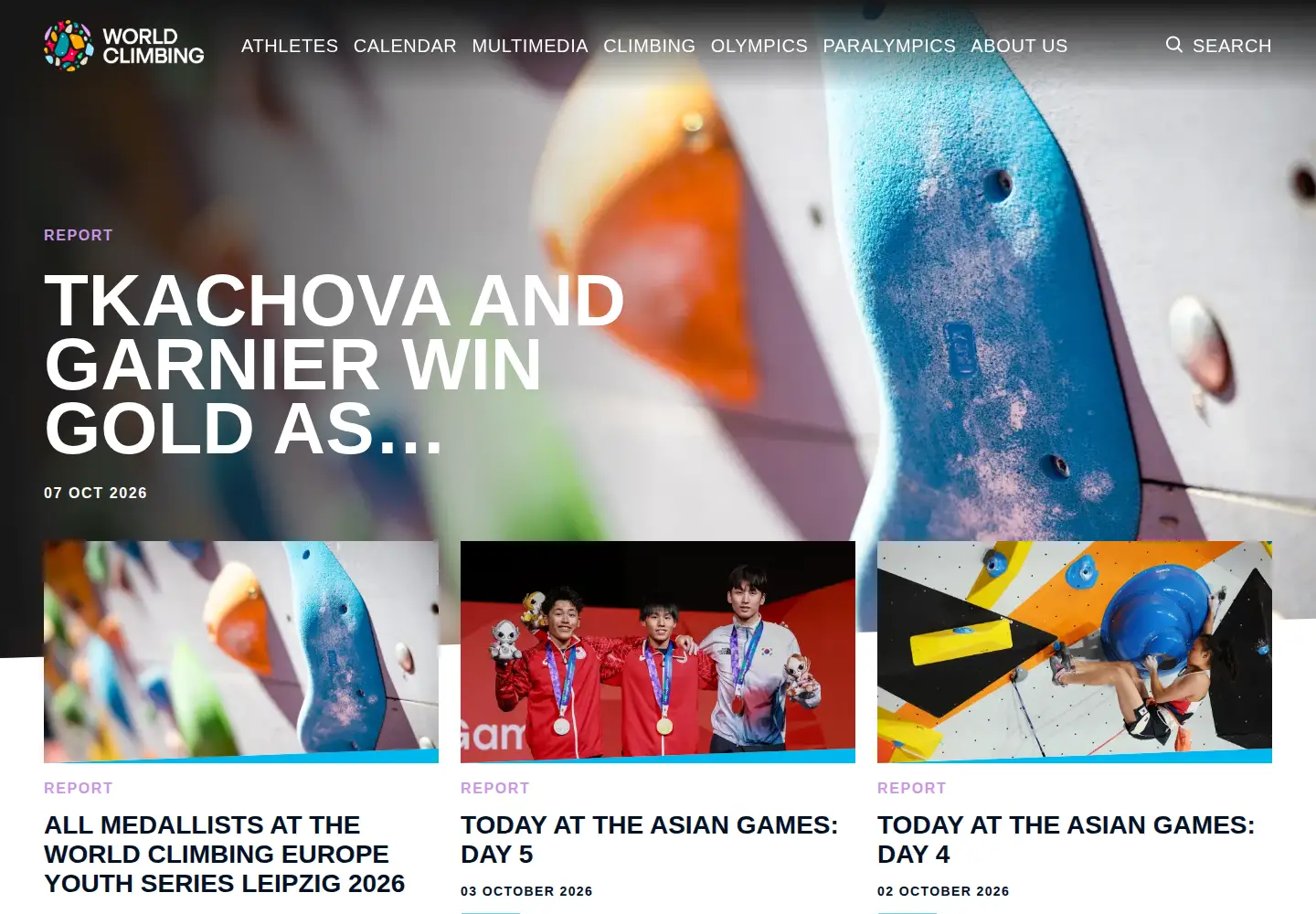 Screenshot of ifsc-climbing.org