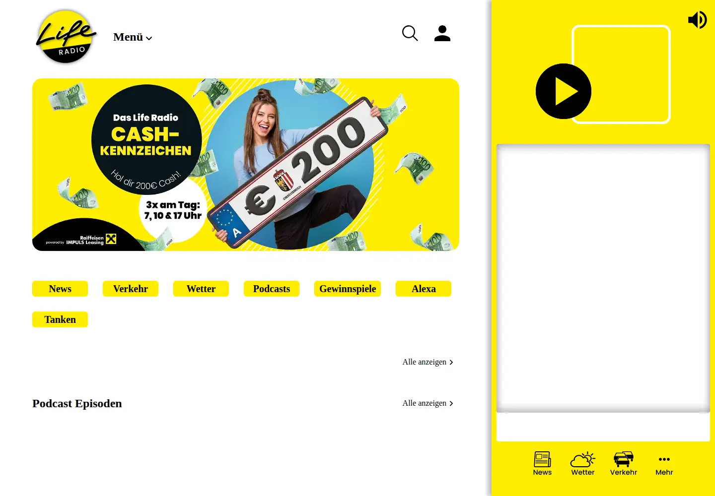 Screenshot of liferadio.at
