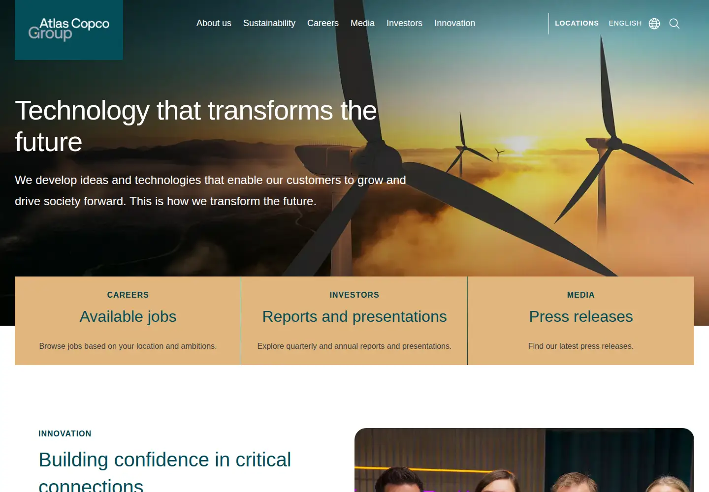 Screenshot of atlascopcogroup.com