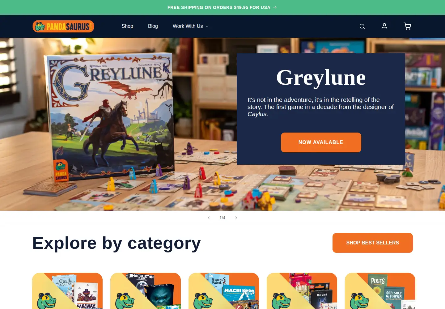 Screenshot of pandasaurusgames.com