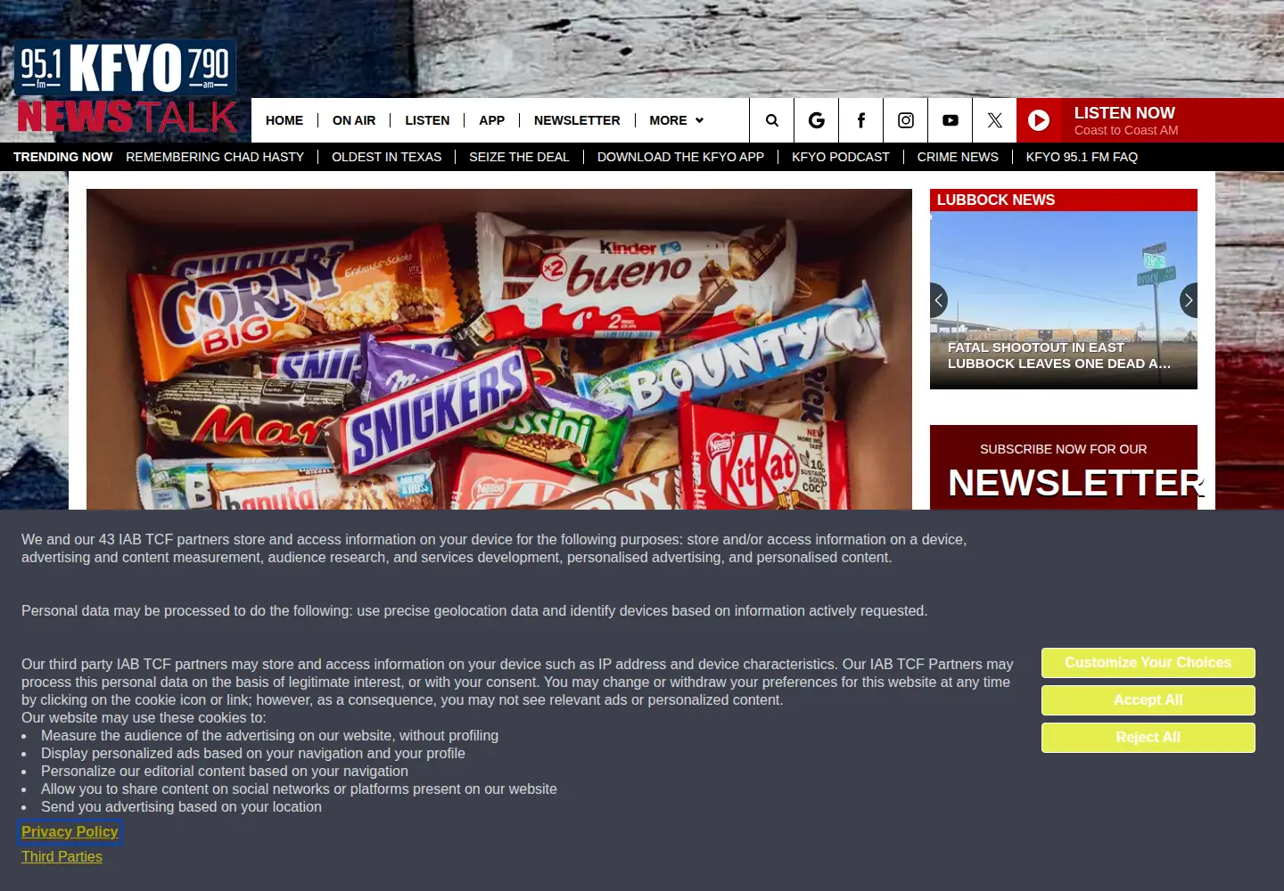 Captured homepage of kfyo.com in the current scan