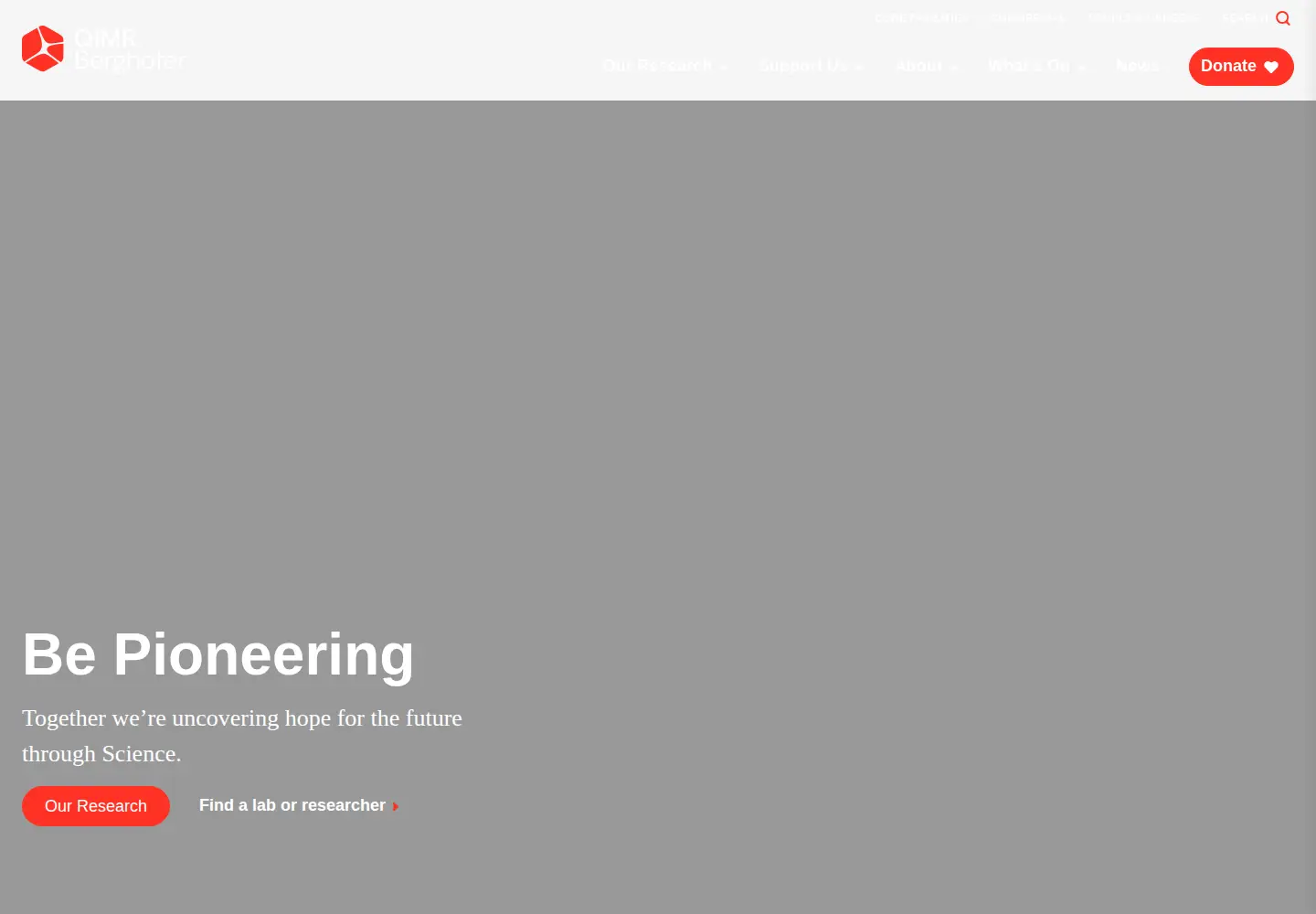 Screenshot of qimr.edu.au