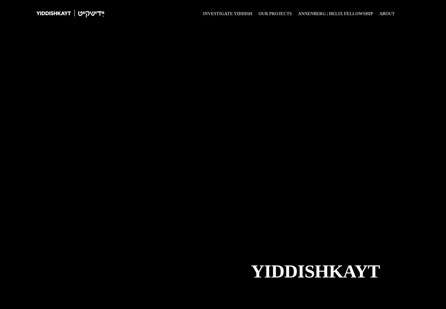 Captured homepage of yiddishkayt.org in the current scan