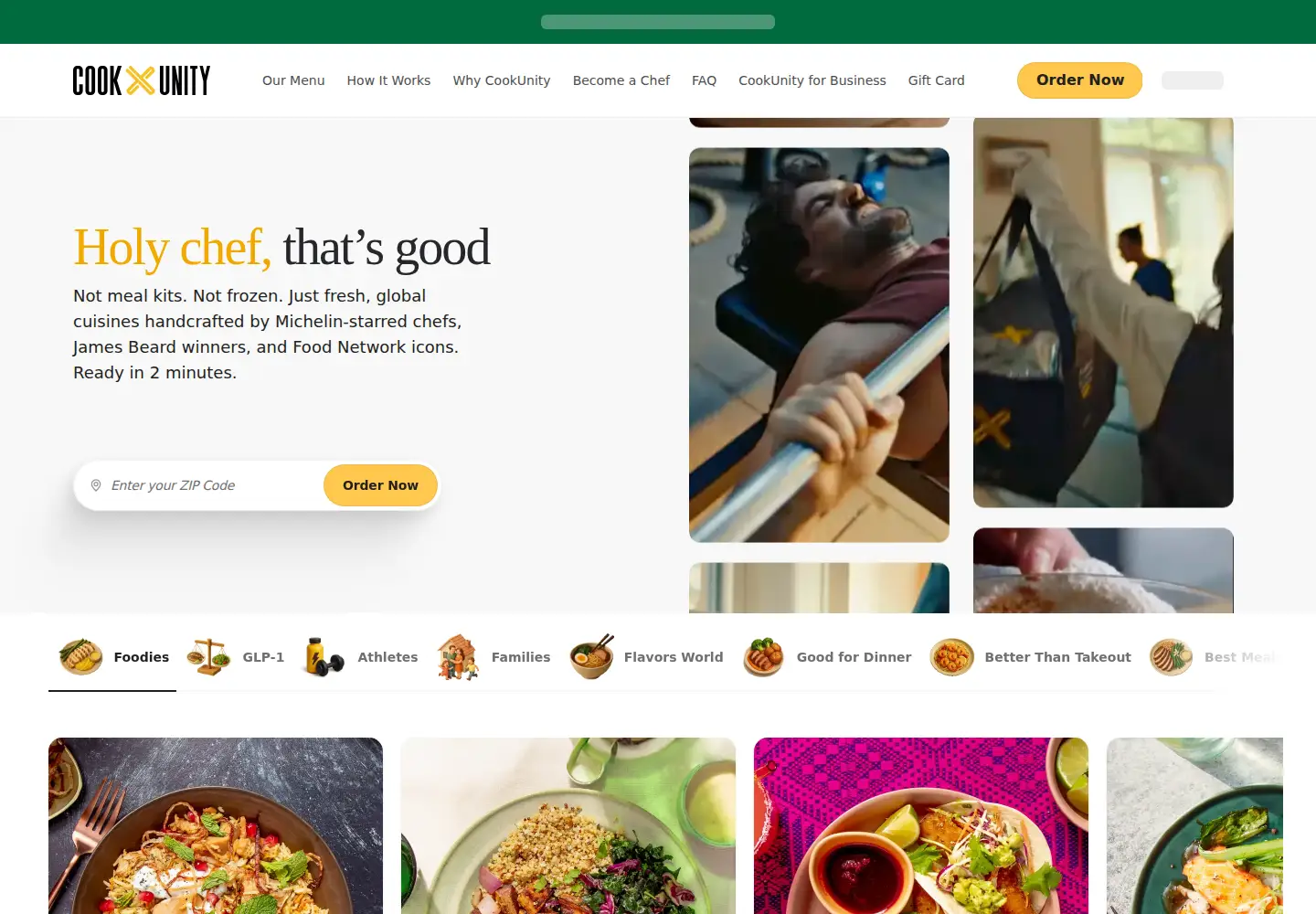 Screenshot of cookunity.com