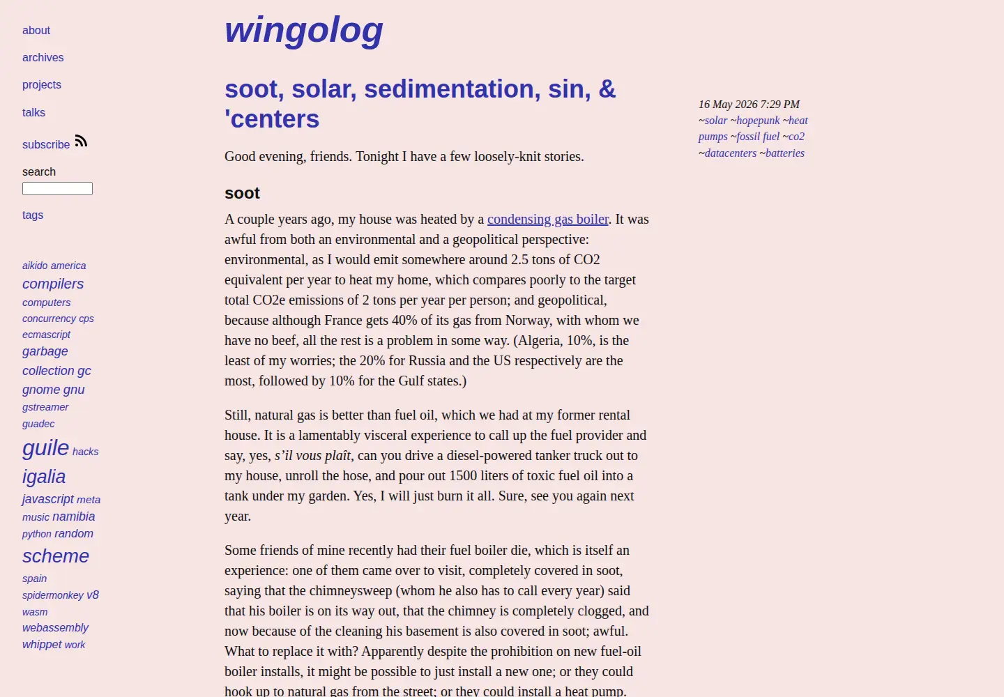 Screenshot of wingolog.org