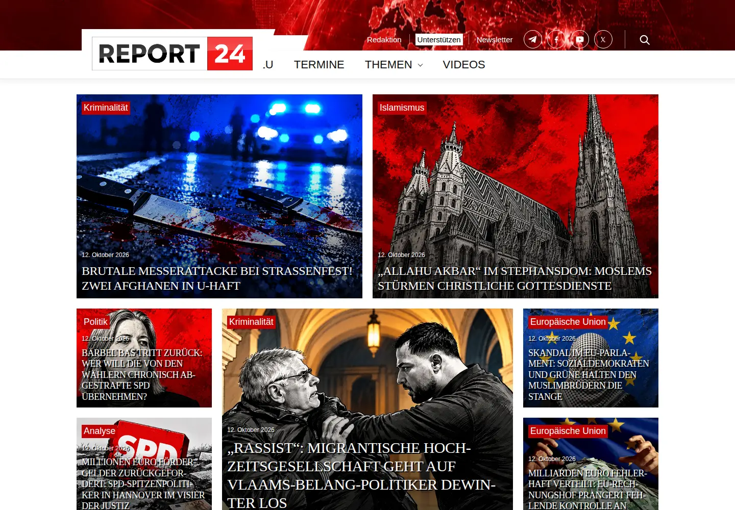 Screenshot of report24.news