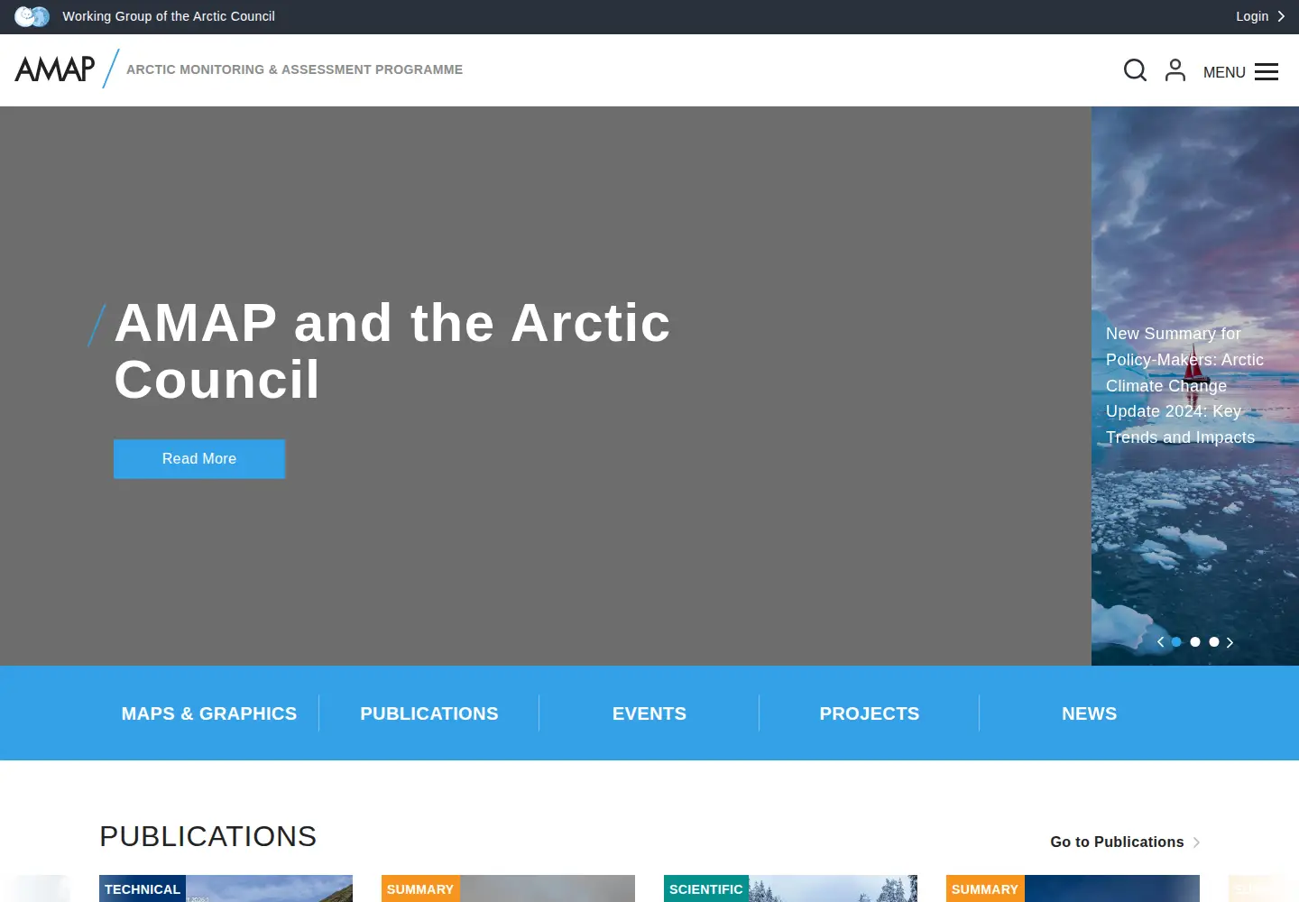 Screenshot of amap.no