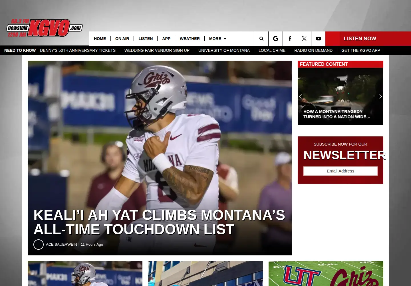Screenshot of newstalkkgvo.com