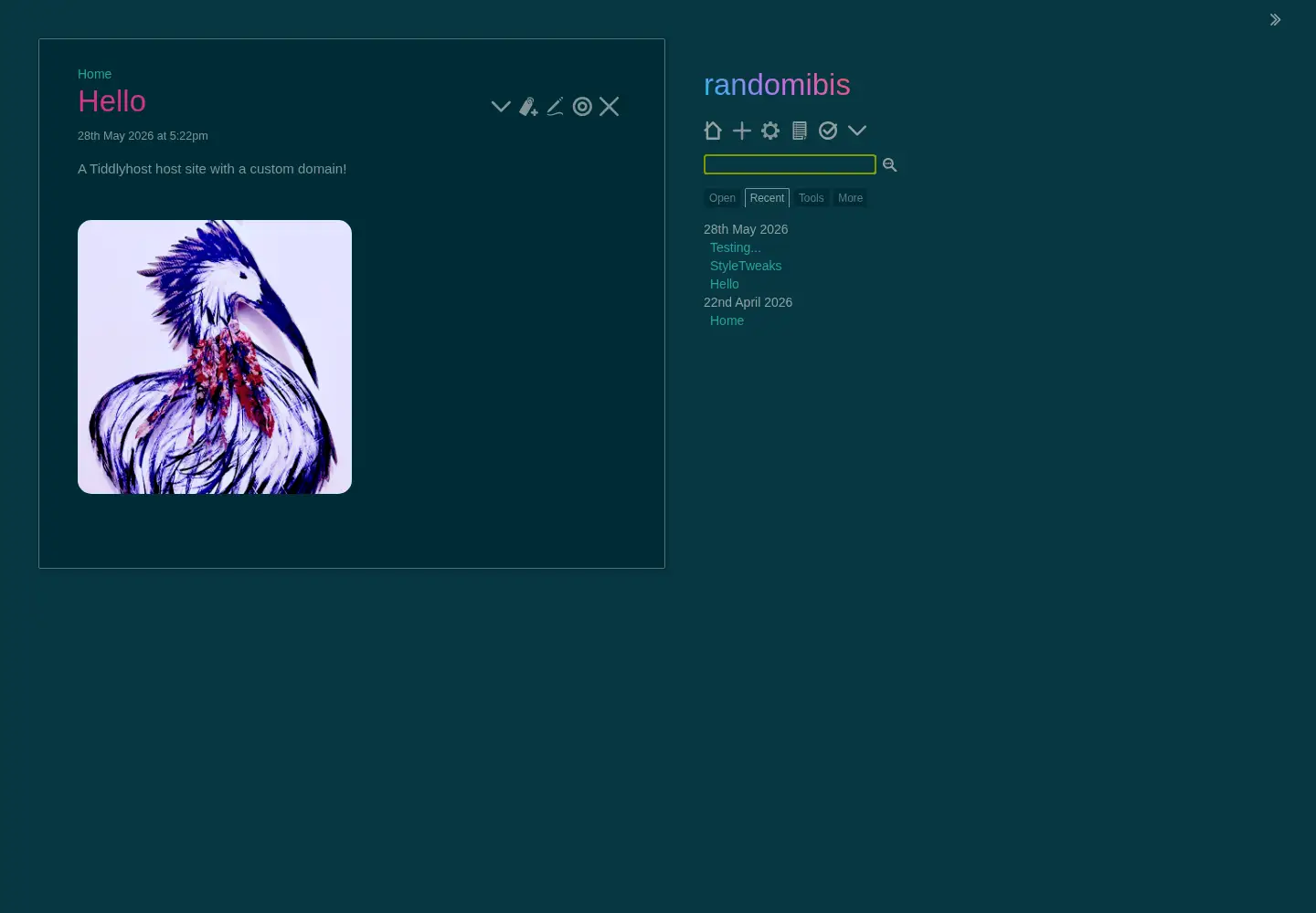 Screenshot of randomibis.com