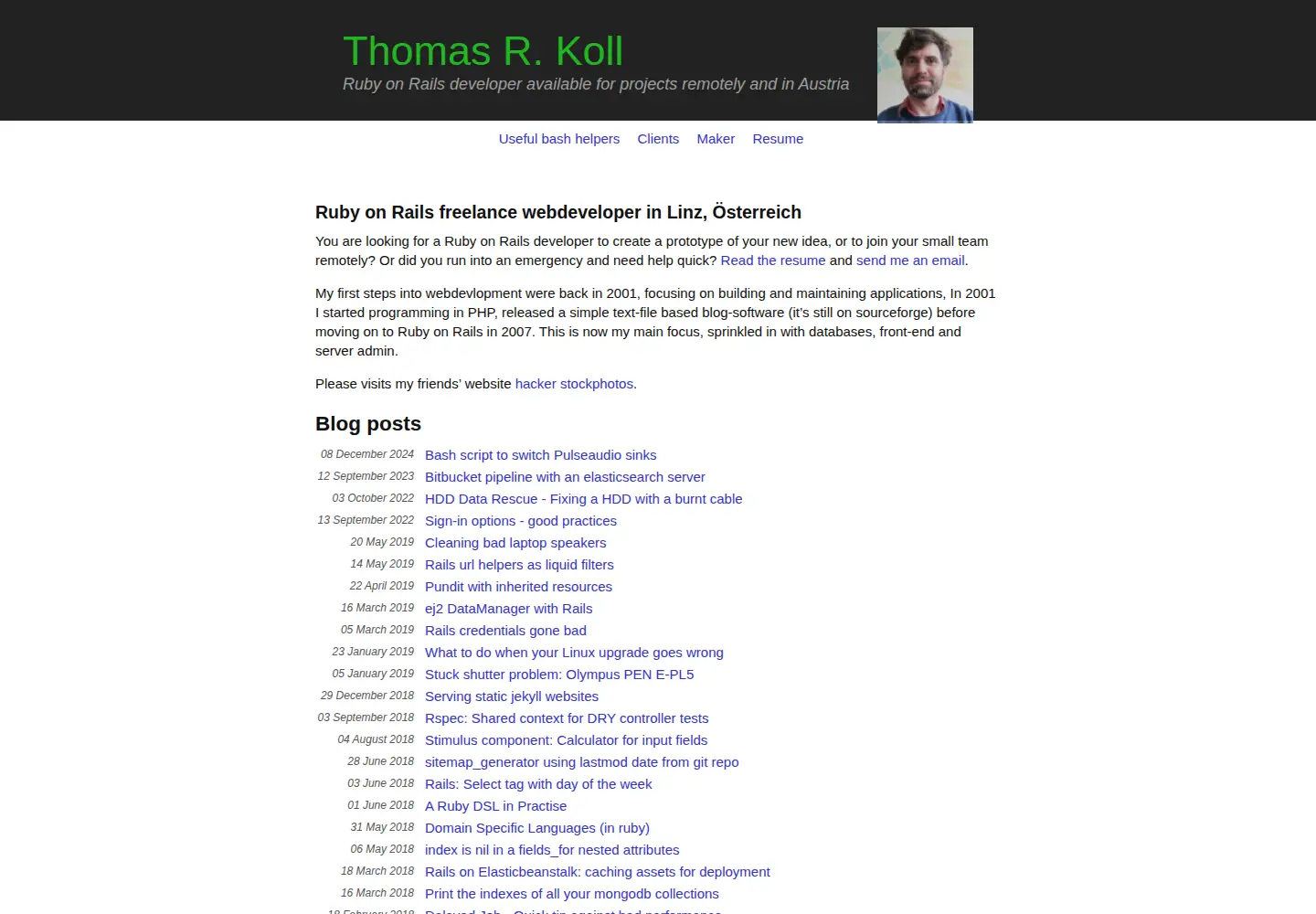 Captured homepage of tomk32.de in the current scan