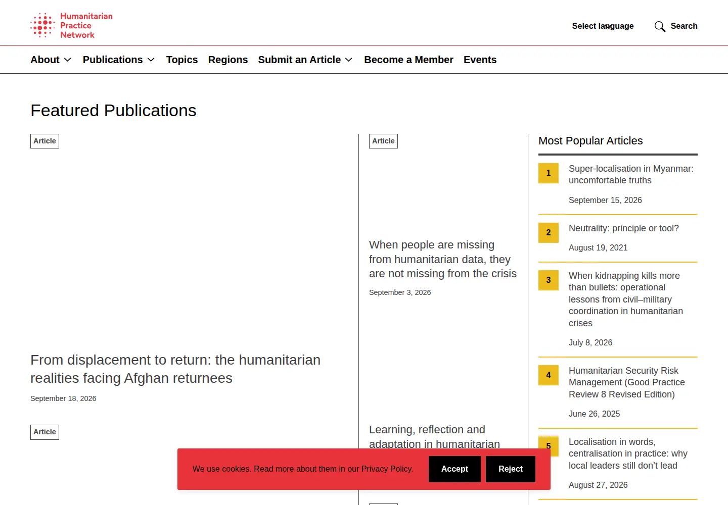Screenshot of odihpn.org