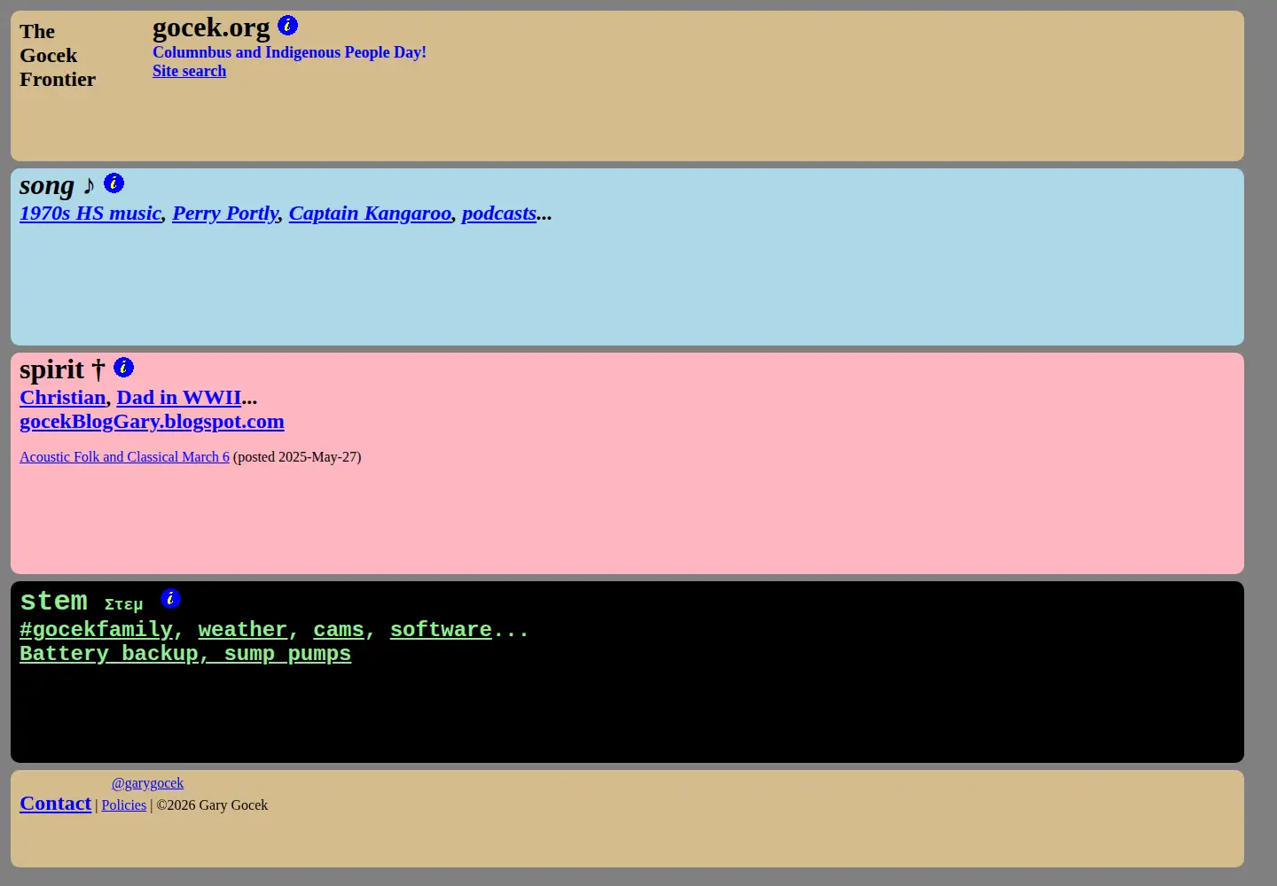 Captured homepage of gocek.org in the current scan