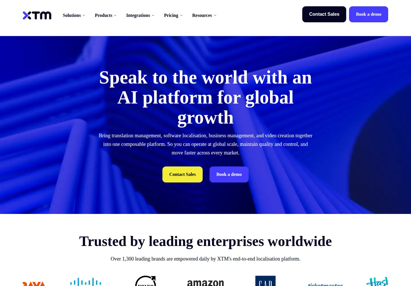 Captured homepage of xtm.cloud in the current scan