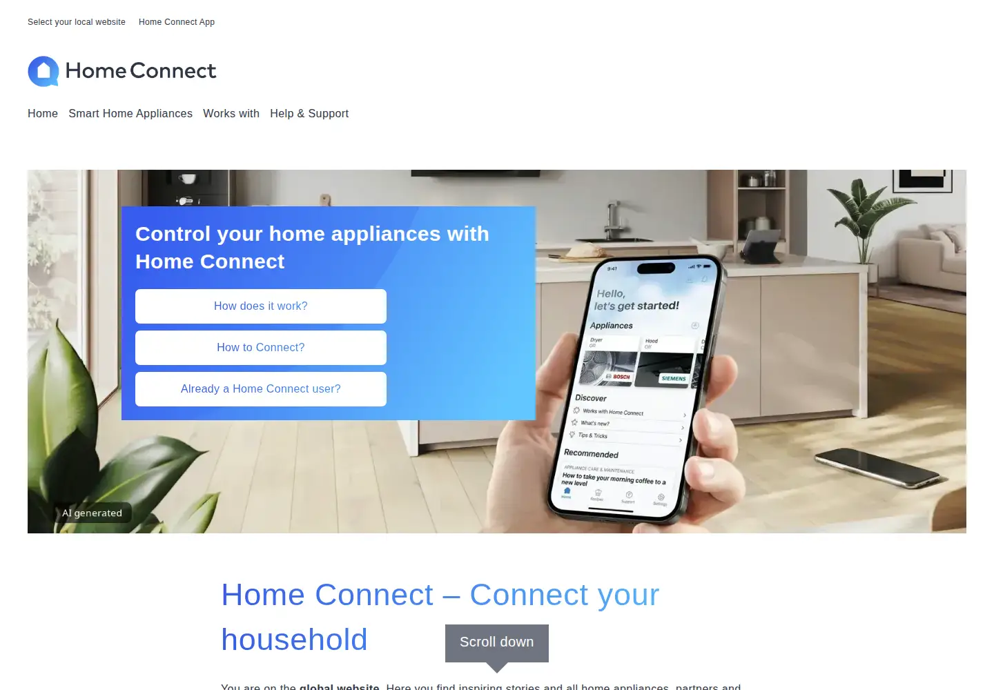 Screenshot of home-connect.com