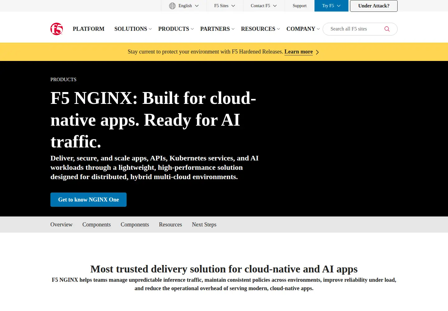 Screenshot of nginx.com