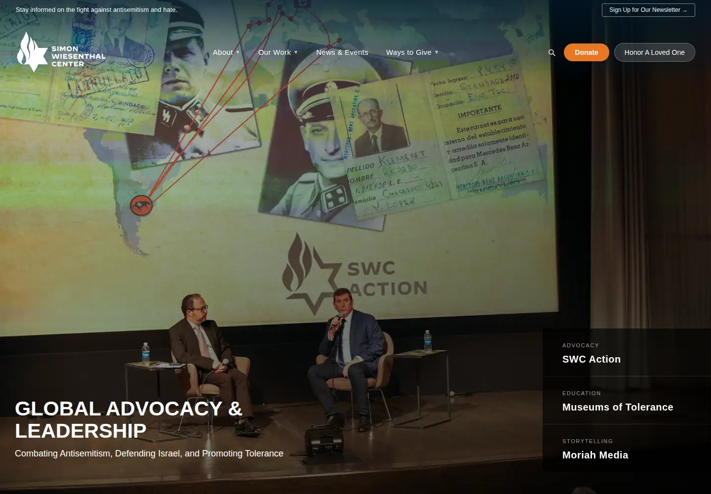Screenshot of wiesenthal.com