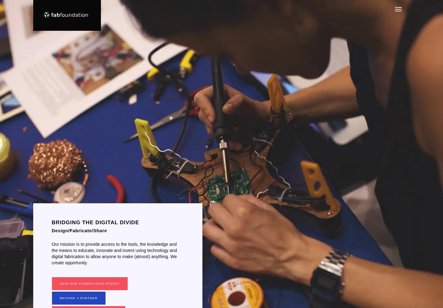 Screenshot of fabfoundation.org