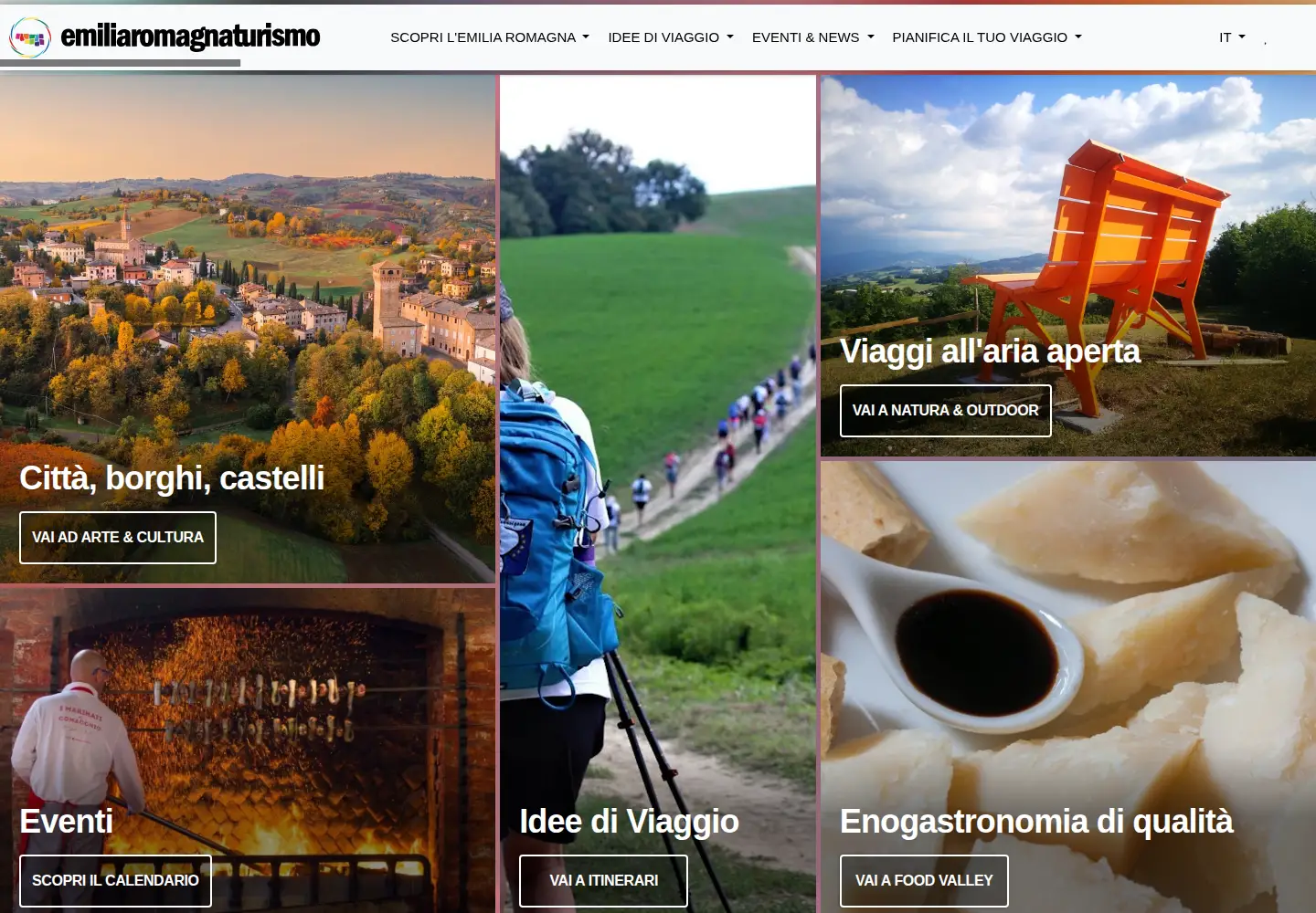 Screenshot of emiliaromagnaturismo.it