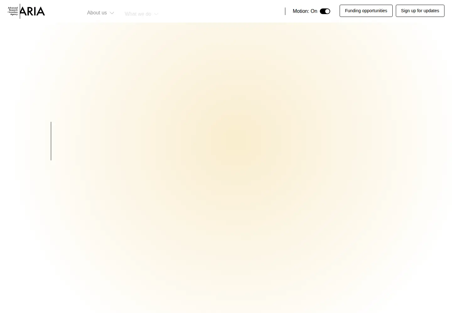Captured homepage of aria.org.uk in the current scan
