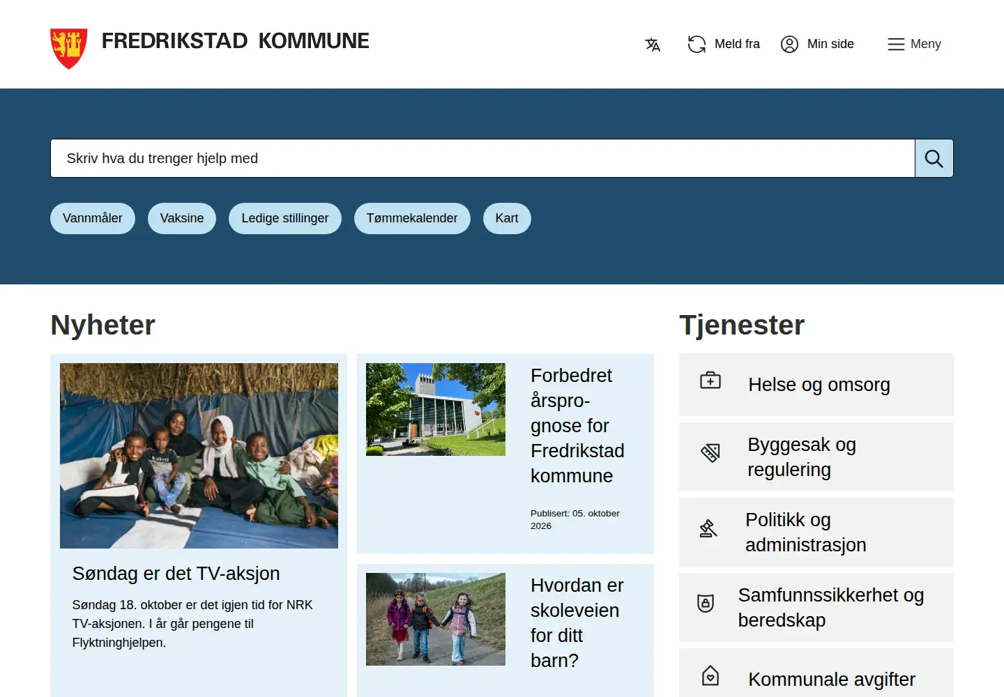 Screenshot of fredrikstad.kommune.no