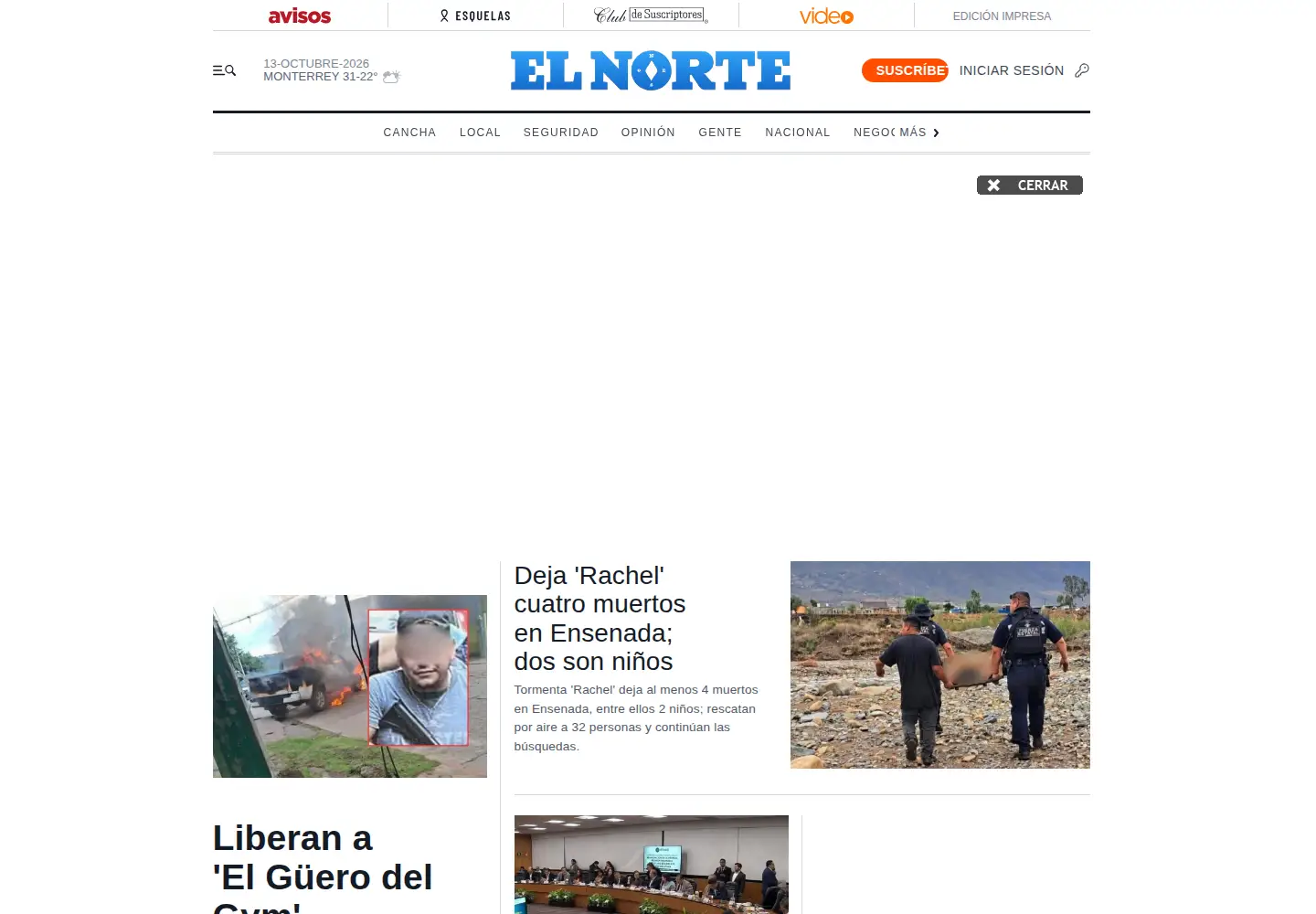 Screenshot of elnorte.com