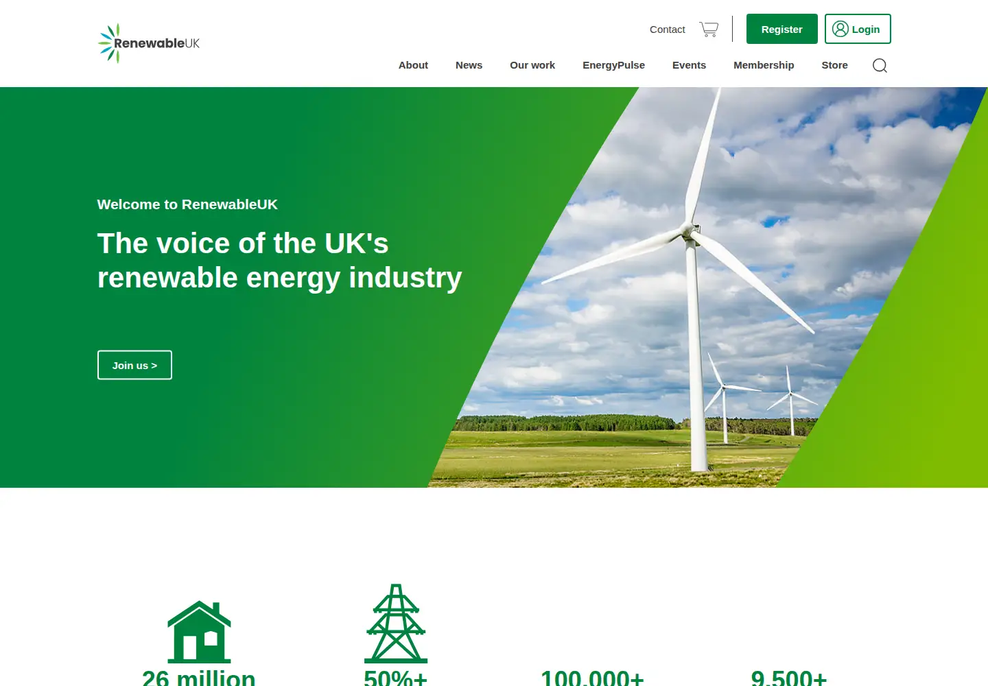 Screenshot of renewableuk.com