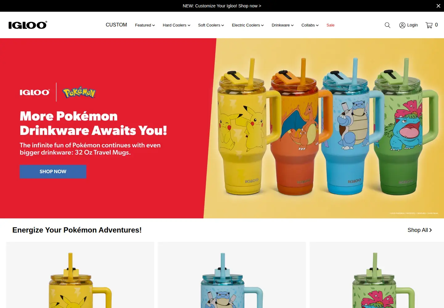 Screenshot of igloocoolers.com