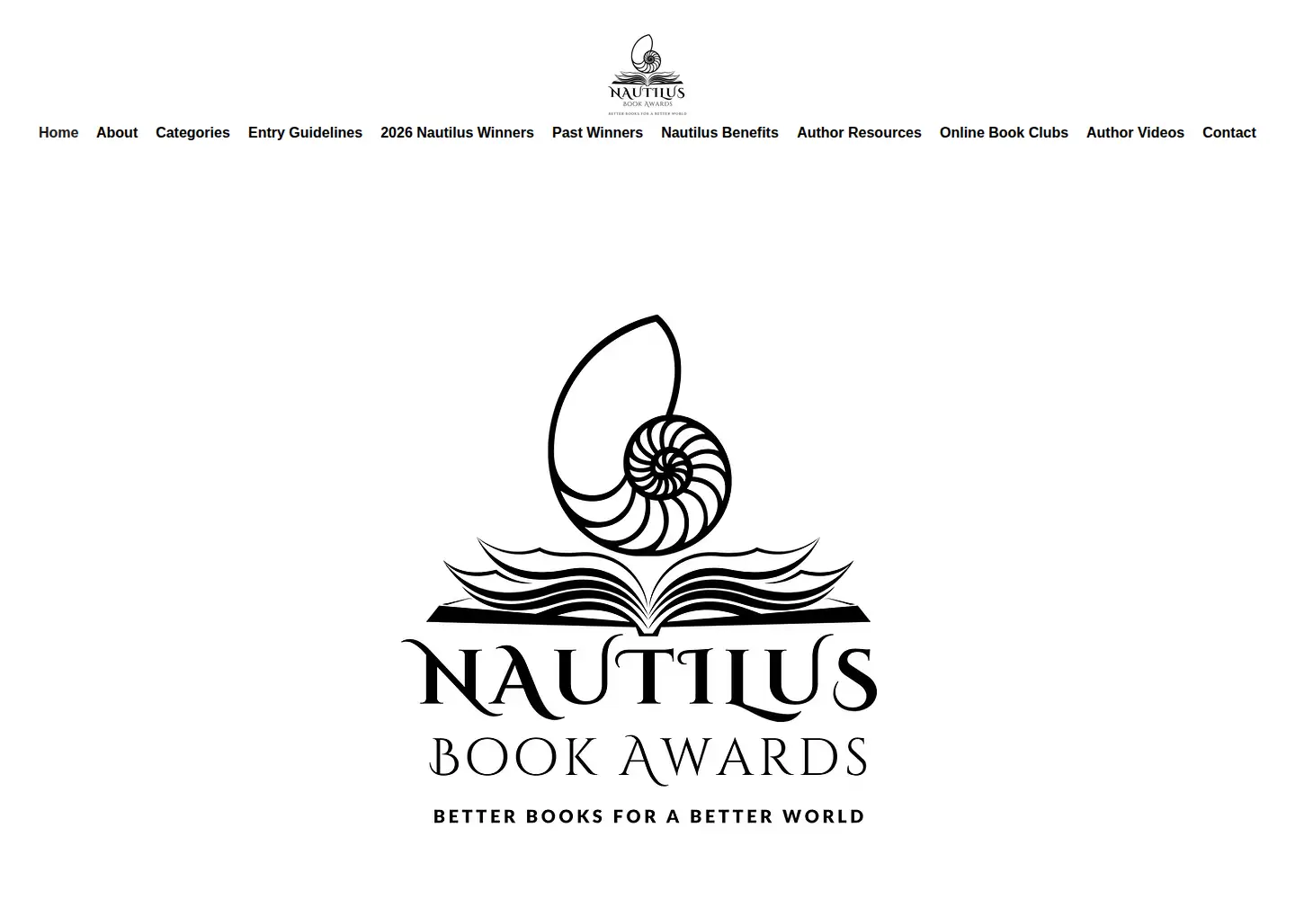 Screenshot of nautilusbookawards.com