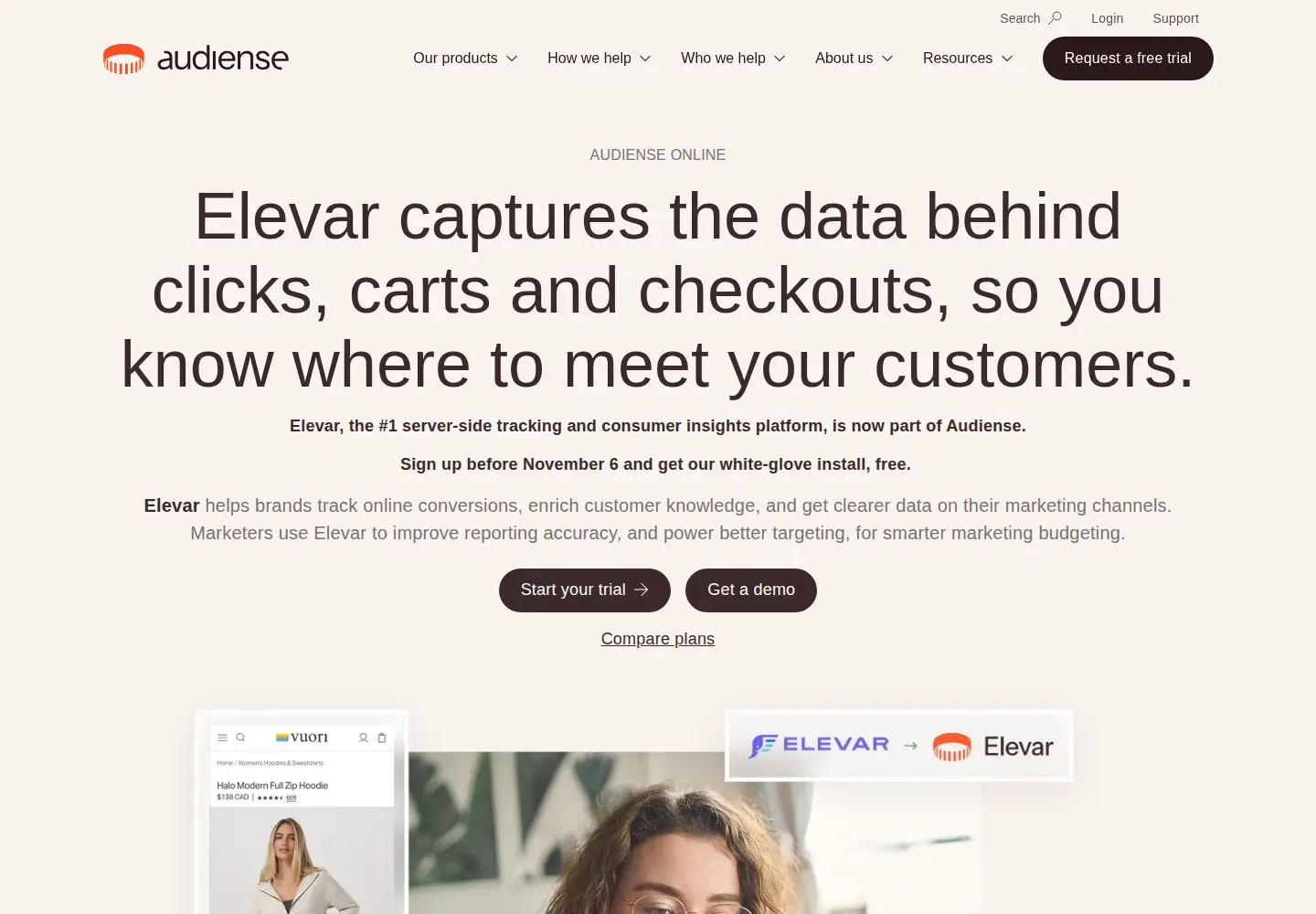 Screenshot of getelevar.com