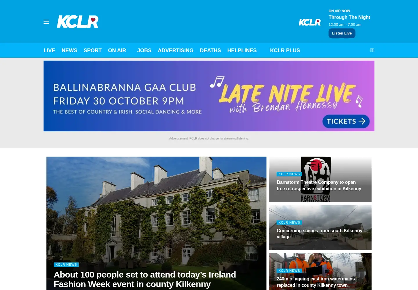 Screenshot of kclr96fm.com