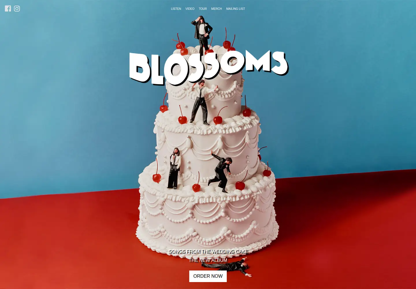 Captured homepage of blossomsband.co.uk in the current scan