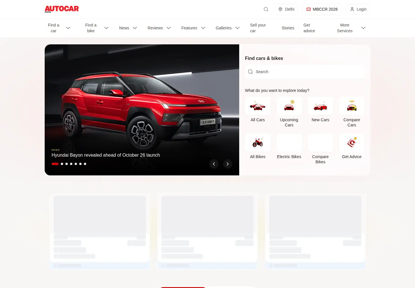 Screenshot of autocarindia.com