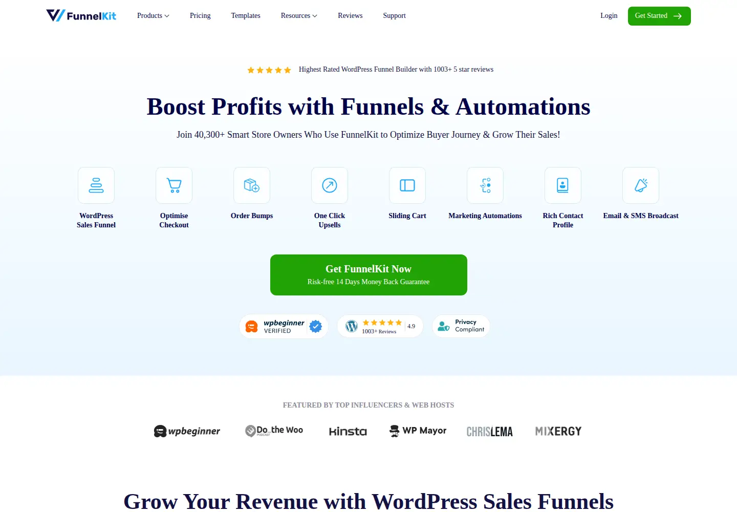 Screenshot of funnelkit.com