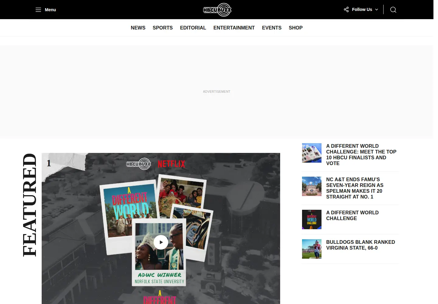 Screenshot of hbcubuzz.com