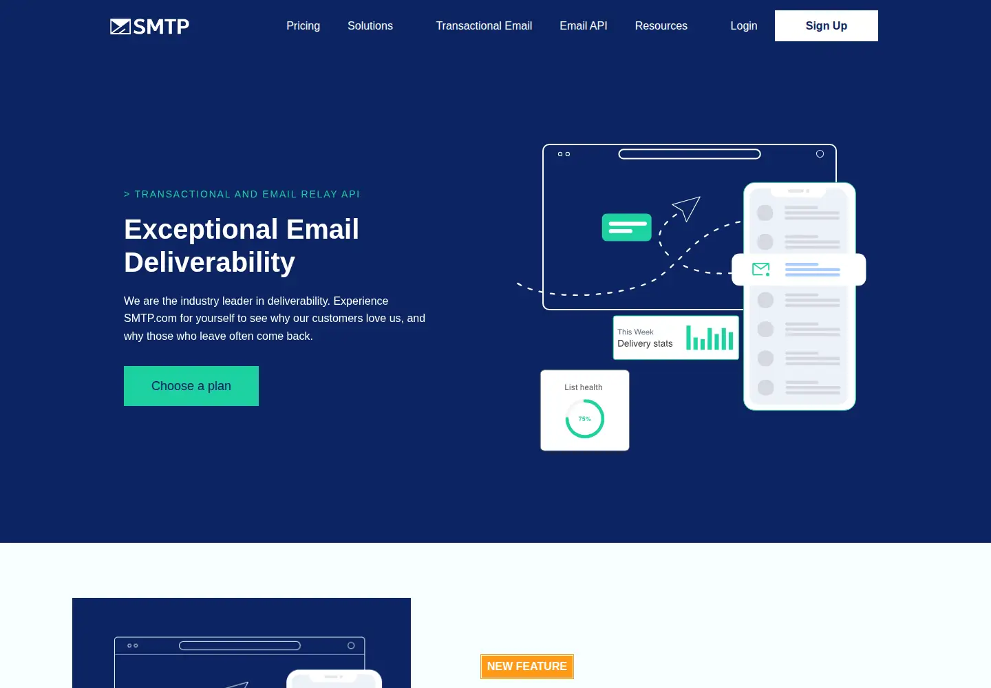 Screenshot of smtp.com