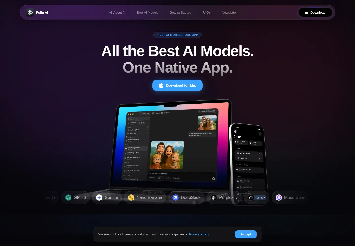 Screenshot of felloai.com