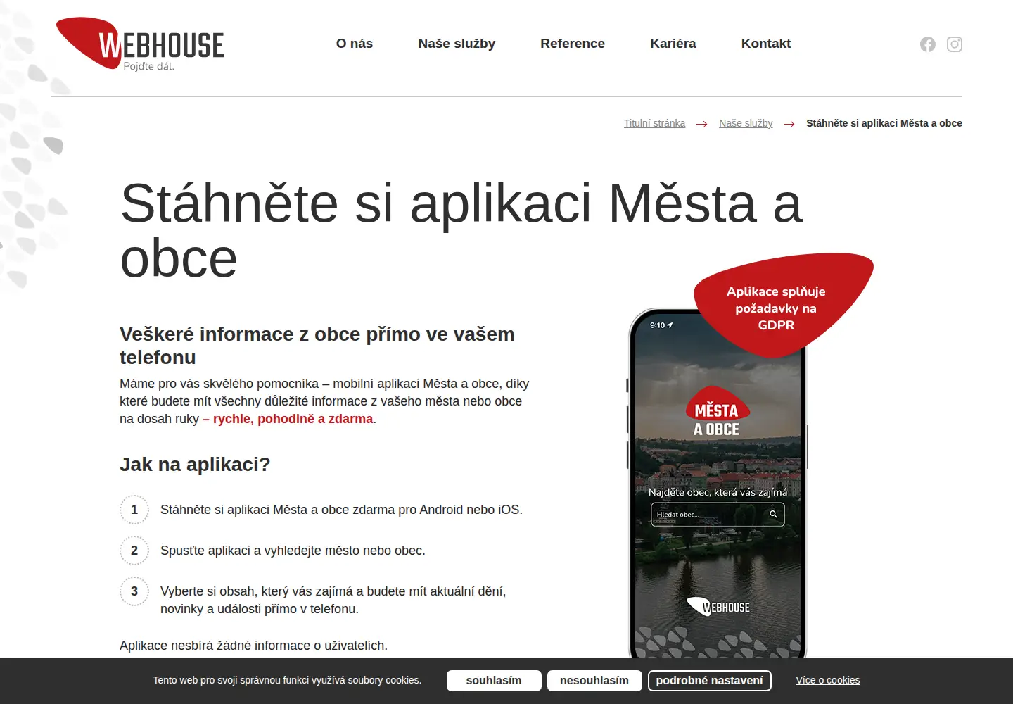 Screenshot of obce.cz