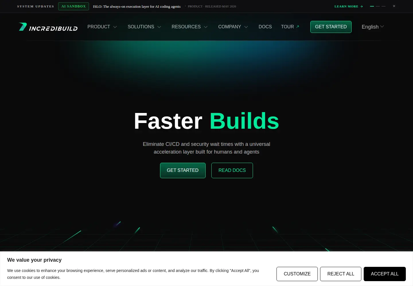 Screenshot of incredibuild.com