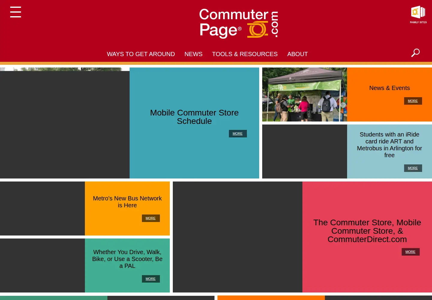Captured homepage of commuterpage.com in the current scan