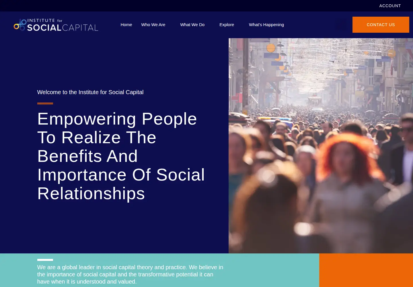 Captured homepage of socialcapitalresearch.com in the current scan