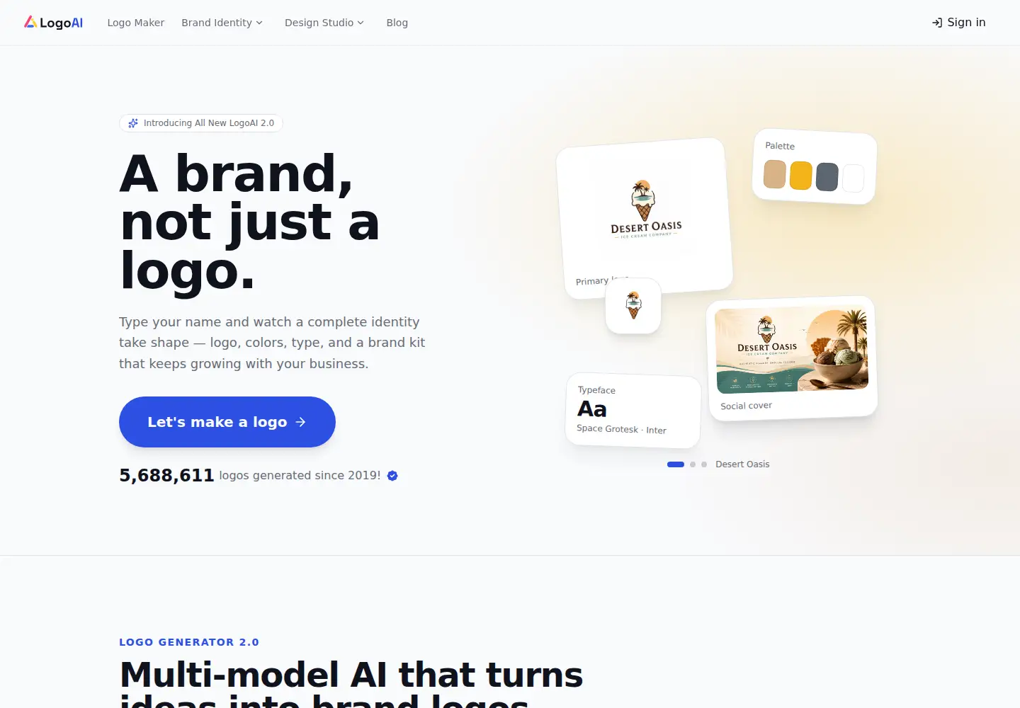 Screenshot of logoai.com