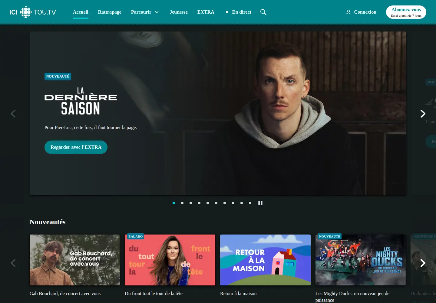 Screenshot of tou.tv