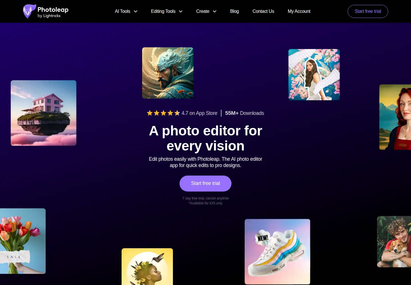Captured homepage of photoleapapp.com in the current scan