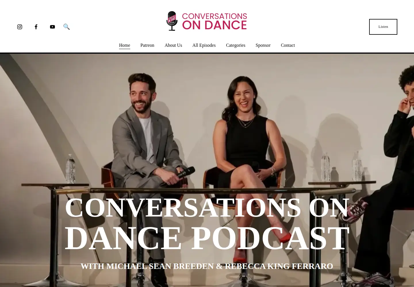 Screenshot of conversationsondancepod.com